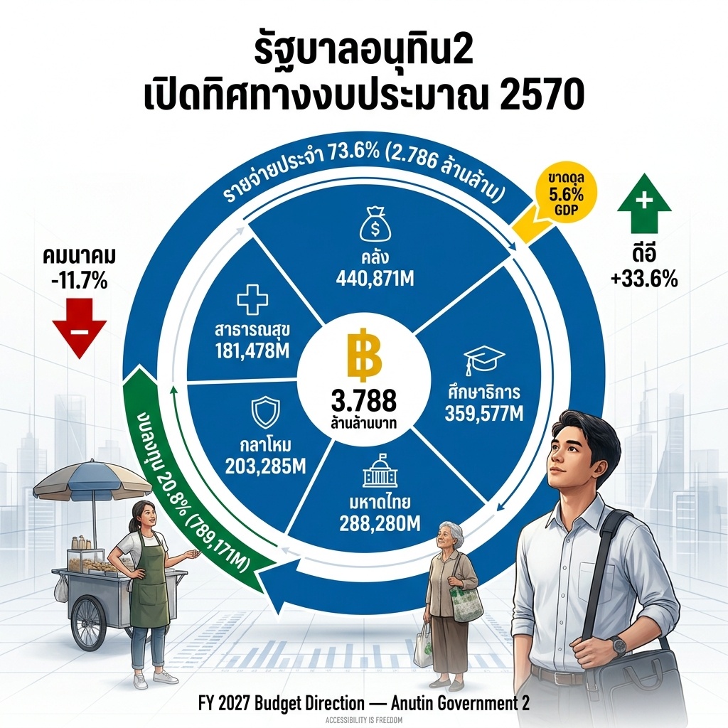 เปิดทิศทางงบประมาณ 2570 รัฐบาลอนุทิน2