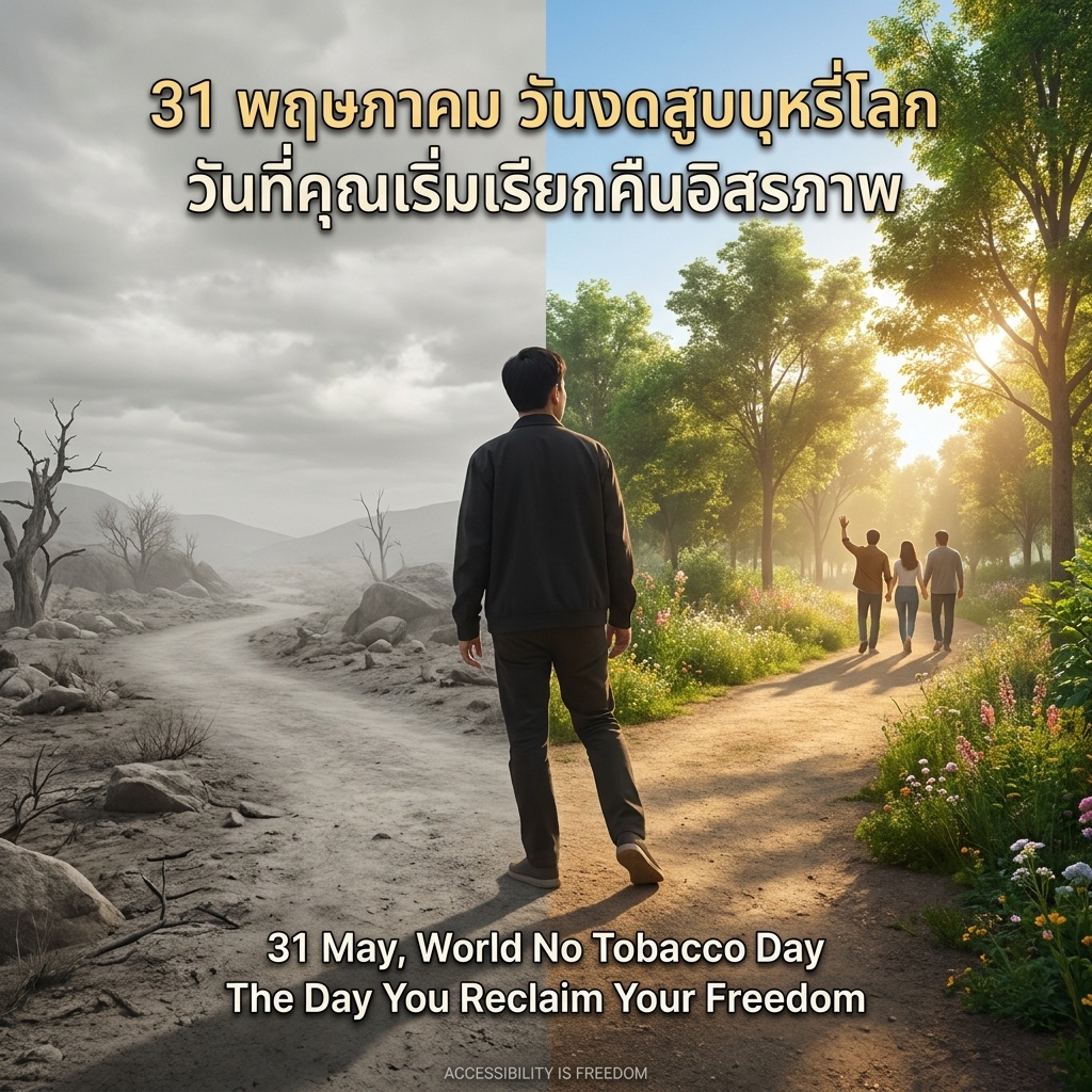 31 พฤษภาคม วันงดสูบบุหรี่โลก – วันที่คุณเริ่มเรียกคืนอิสรภาพ 🚭