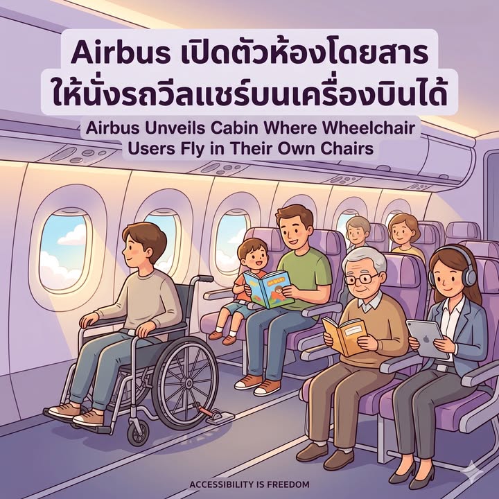 Airbus Unveils Cabin Allowing Wheelchair Users to Stay in Their Chairs During Flight