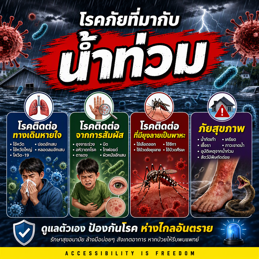 โรคภัยที่มากับน้ำท่วม