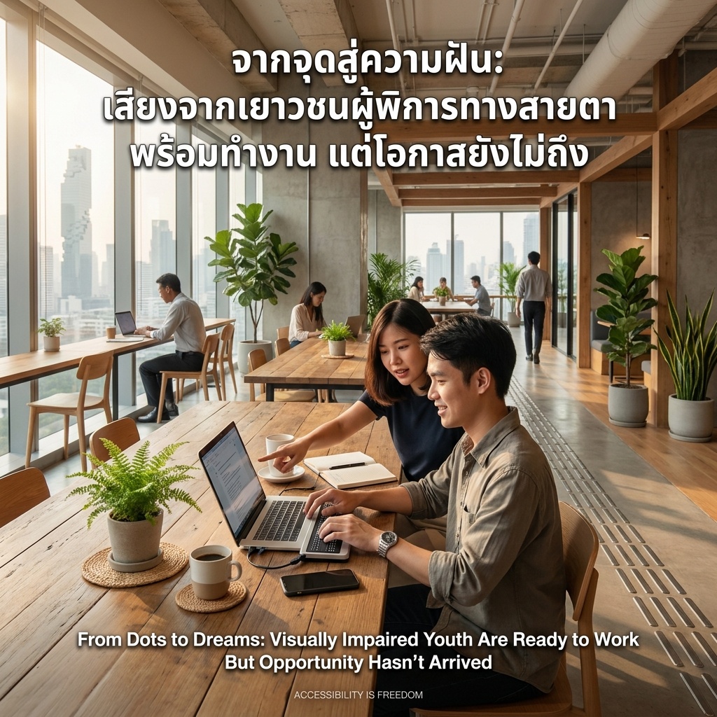 จากจุดสู่ความฝัน: เสียงจากเยาวชนผู้พิการทางสายตา – พร้อมทำงาน แต่โอกาสยังไม่ถึง