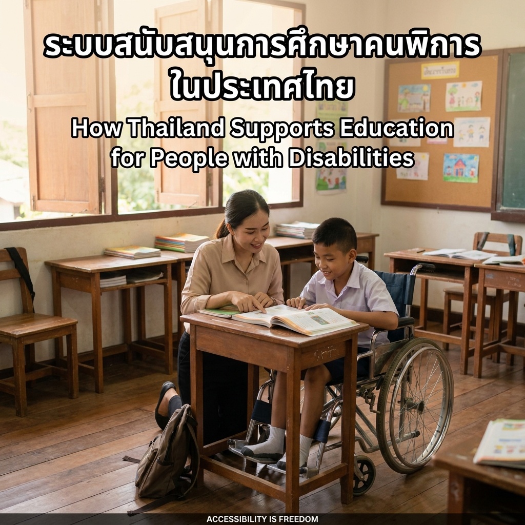 Sunlight fills a warm classroom. A student sits at a desk by the window, absorbed in an open textbook. Their teacher kneels at eye level, pointing to the page. Pencils and a backpack rest nearby — a genuine moment of learning.