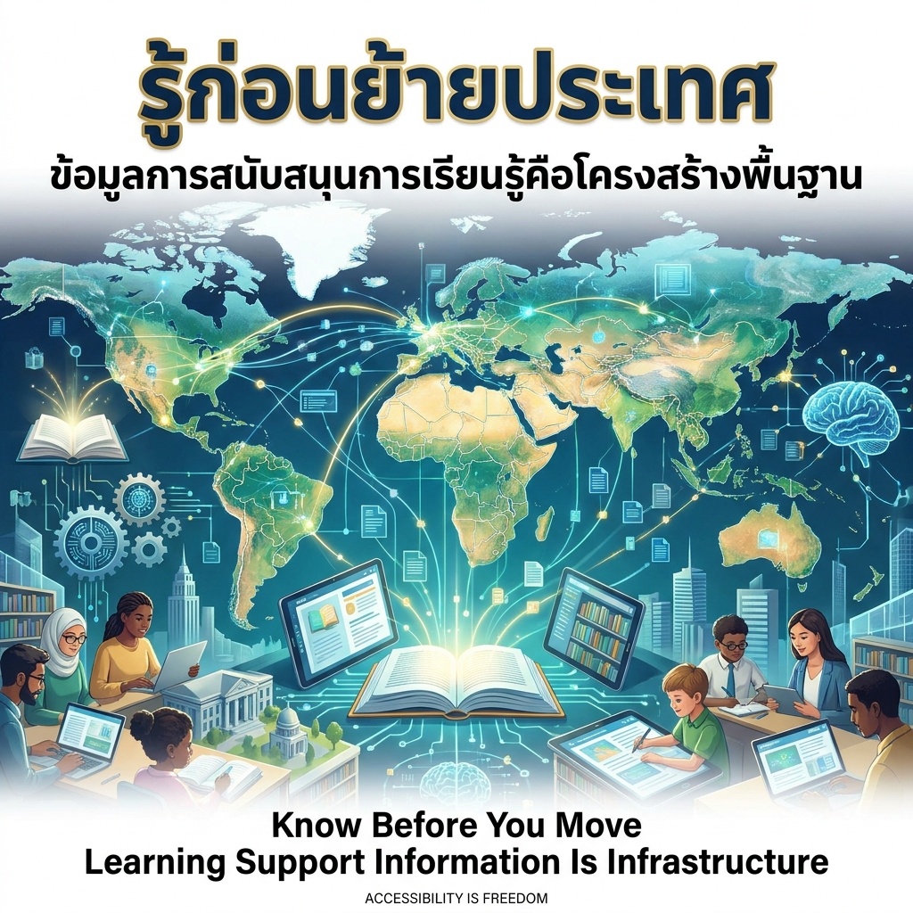 รู้ก่อนย้ายประเทศ – ข้อมูลการสนับสนุนการเรียนรู้คือโครงสร้างพื้นฐาน